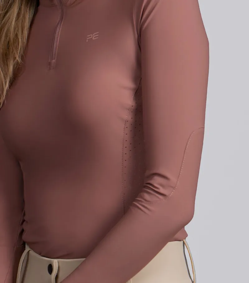 Premier Equine Prospero Long Sleeve Training Top - Rosewood-4