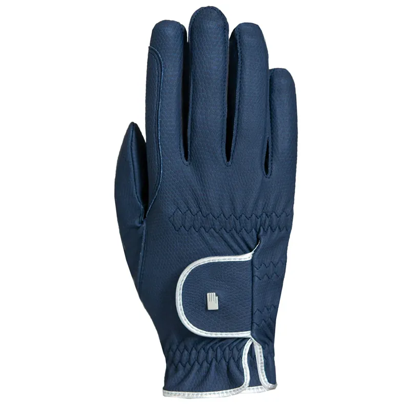 Roeckl Lona Riding Gloves - Navy/Silver