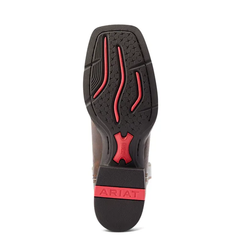 Ariat Round Up Back Zip - Worn Mocha/Raspberry-5