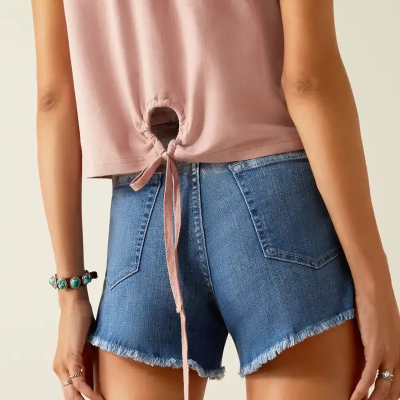 Ariat Ladies Tie Me Tank - Woodrose-3