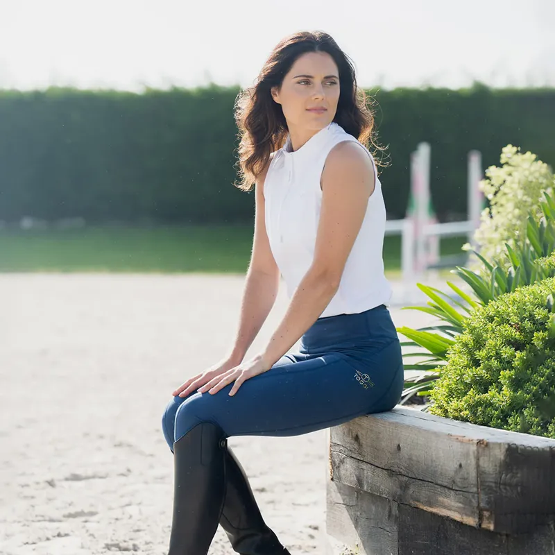 Toggi Sculptor Curzon Womens Riding Tights - Deep Blue-7