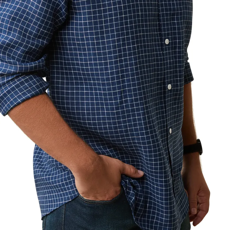 Ariat Mens Sonoma LS Shirt - Navy -1