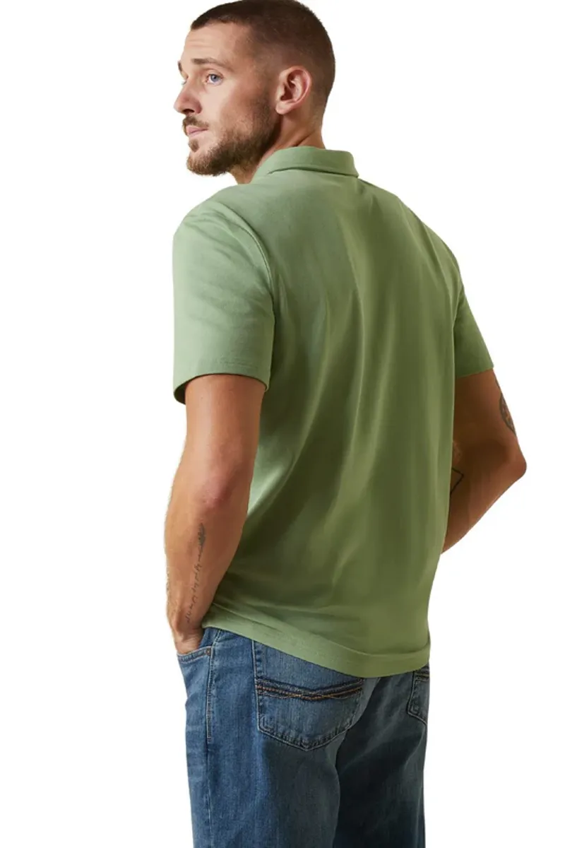 Ariat Medal Polo Shirt - Basil-1