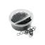Lincoln Plaiting Bands In Half Open Container - Black
