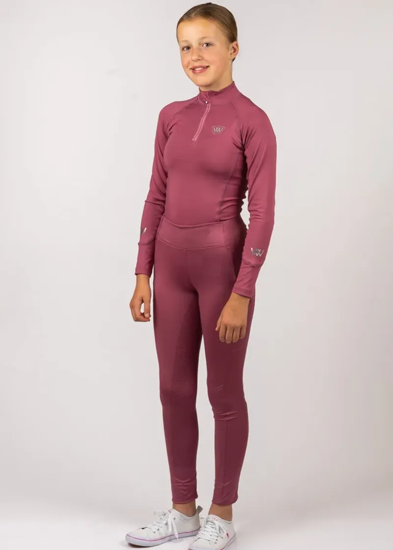 Woof Wear Young Rider Pro Tights - Rose-2
