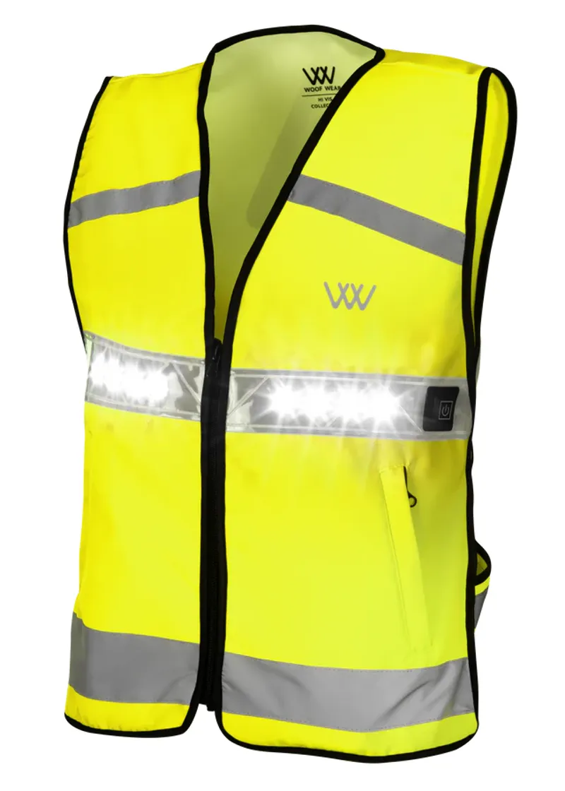 Woof Wear LED Hi Vis Riding Vest - Hi Vis Yellow