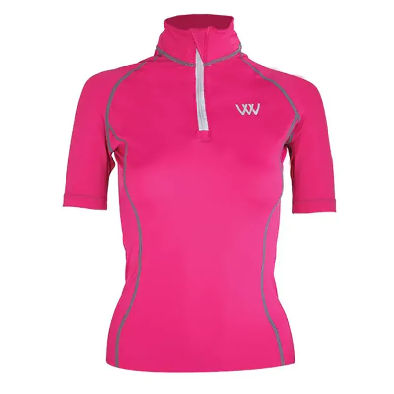 Woof Wear Short Sleeve Performance Riding Shirt - Berry