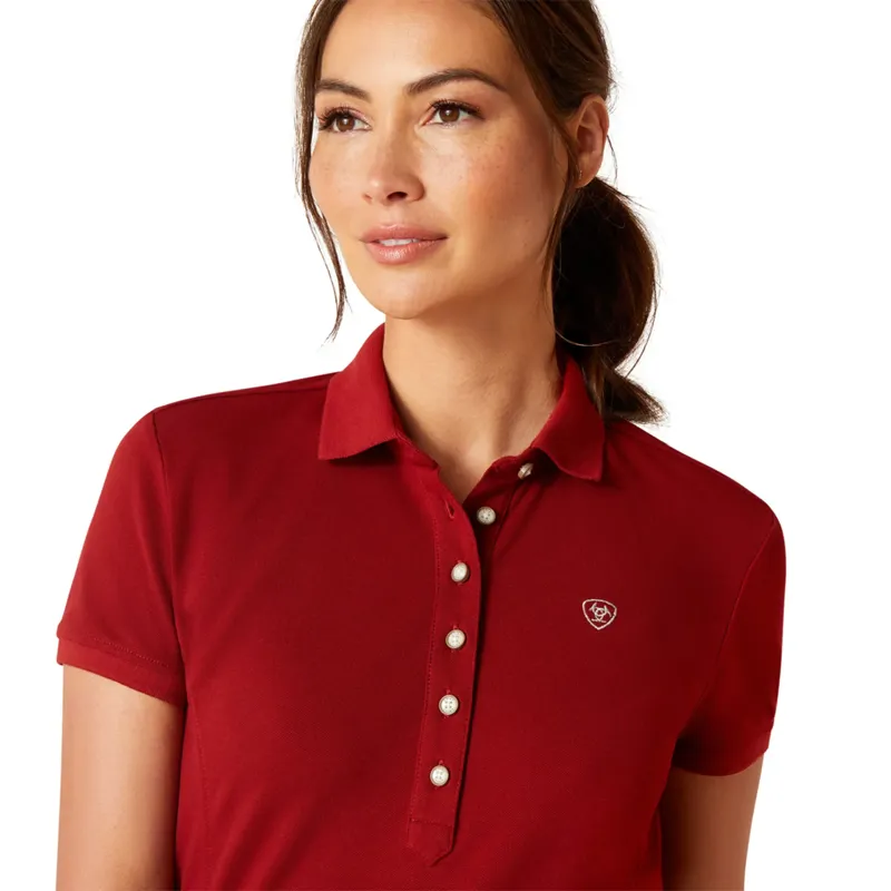 Ariat Prix 2.0 Polo Shirt - Sun Dried Tomato-2