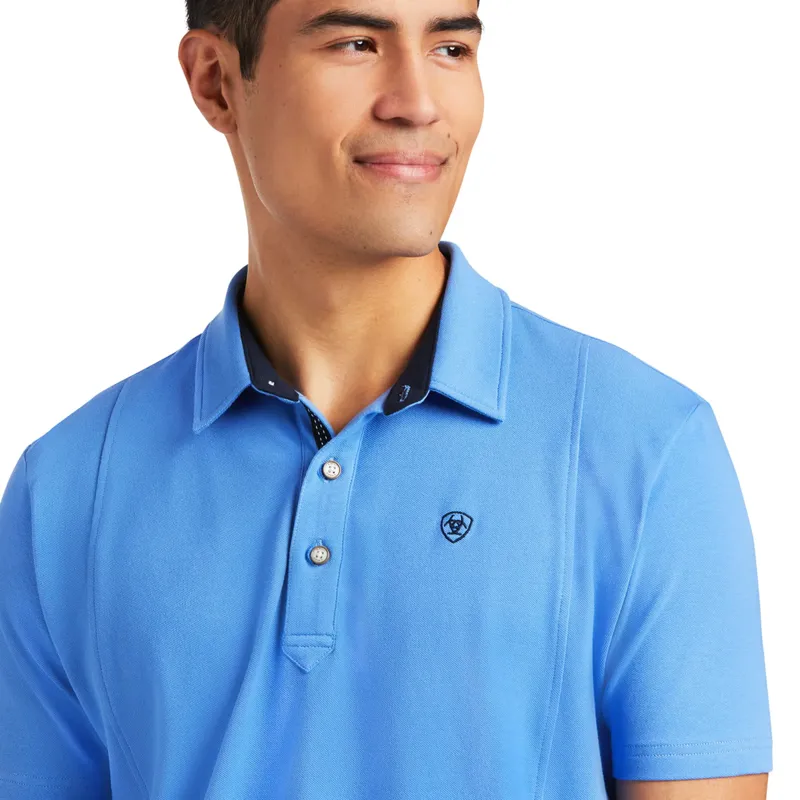 Ariat Medal Polo Shirt - Reykjavik Blue-2