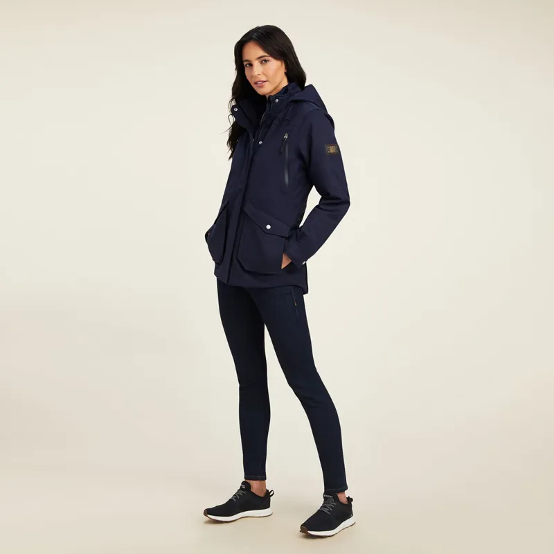 Ariat Sterling Waterproof Insulated Ladies Parka Jacket - Navy Heather-2