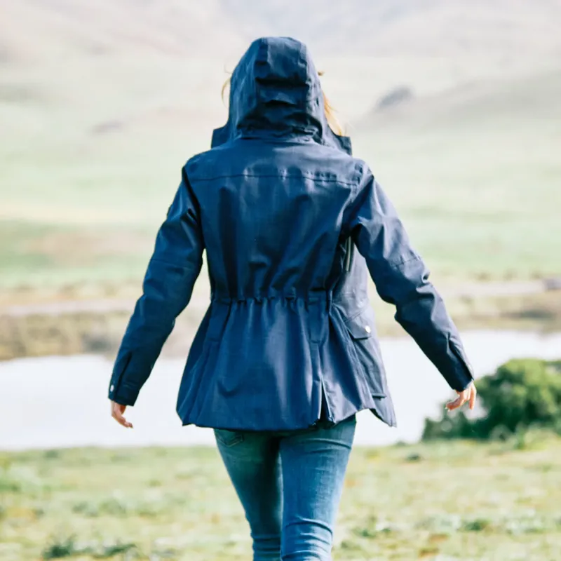 Ariat Sterling Waterproof Insulated Ladies Parka Jacket - Navy Heather-4