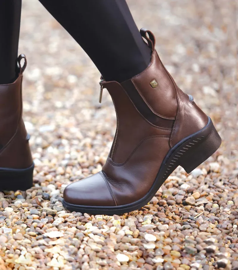 Premier Equine Balmoral Leather Paddock/Riding Boots - Brown-4