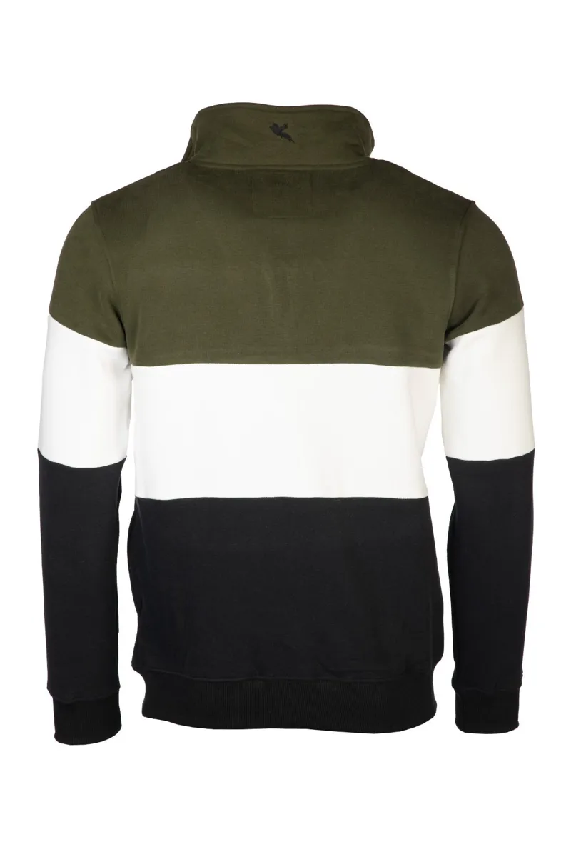 Rydale Men's Sweatshirt - Byland - Pheasant Olive/White/Black-1