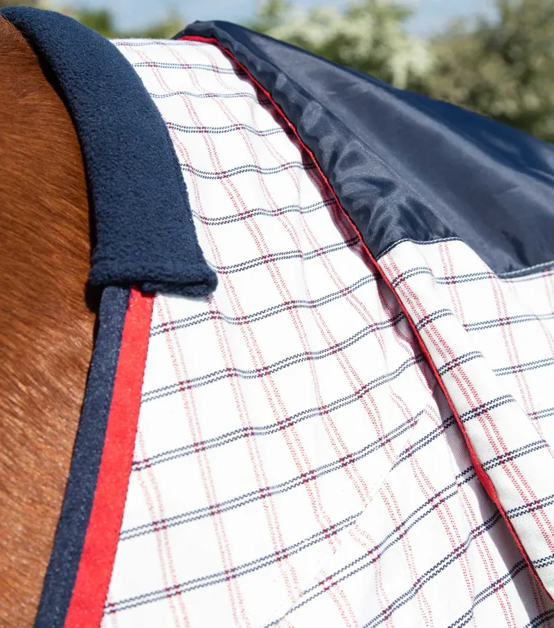 Premier Equine Combo Cotton Sheet - Red Check-3