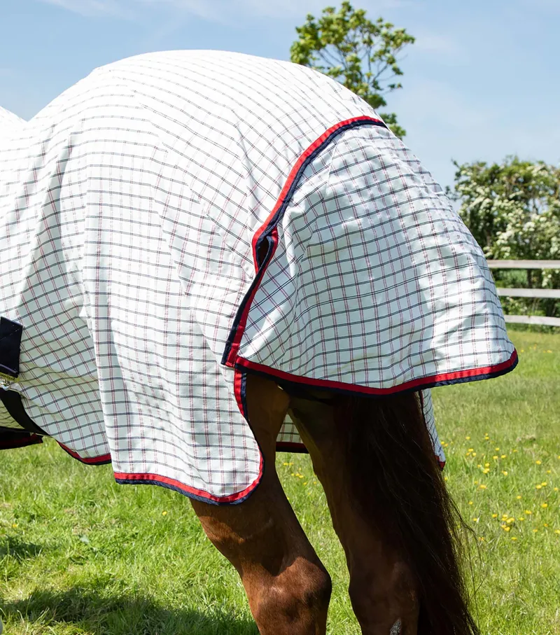 Premier Equine Combo Cotton Sheet - Red Check-4