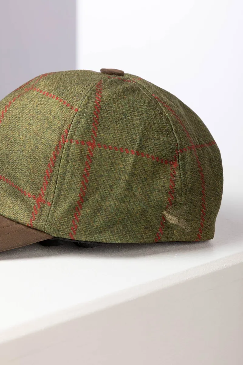 Rydale Men's Tweed Print Baseball Cap With Nubuck Peak - Danby - Scampston Tweed-3