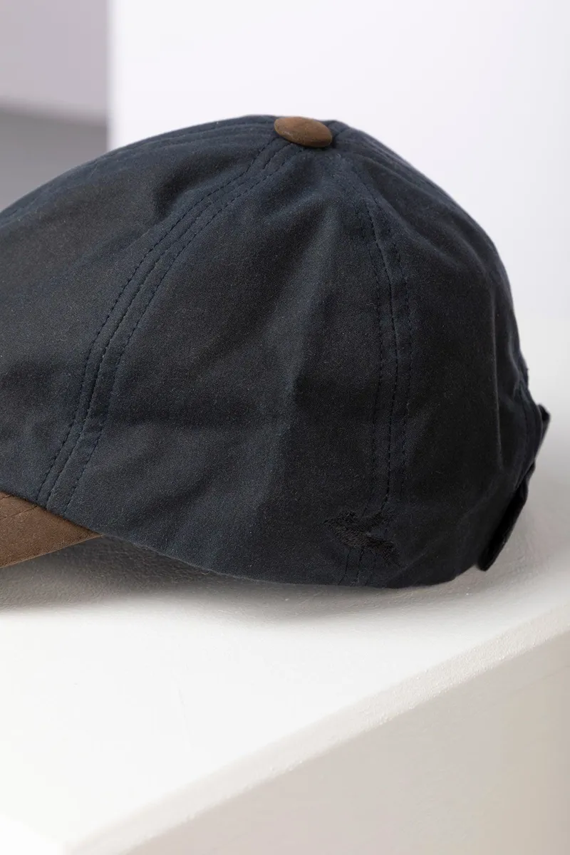 Rydale Men's Wax Baseball Cap with Nubuck Peak - Danby - Navy -3