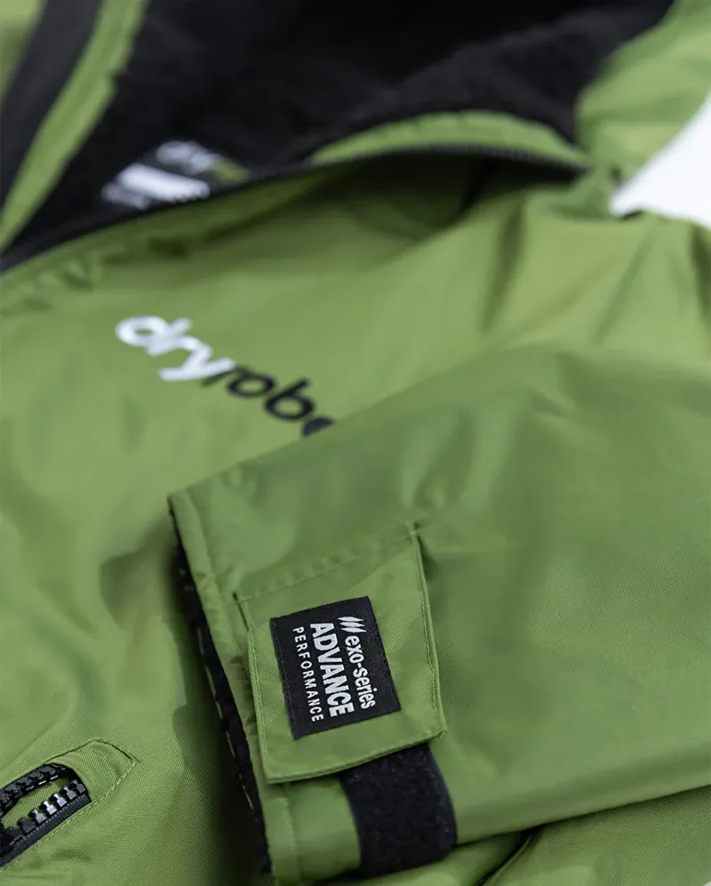 dryrobe Advance Adult Long Sleeve V3- Dark Green / Black-5