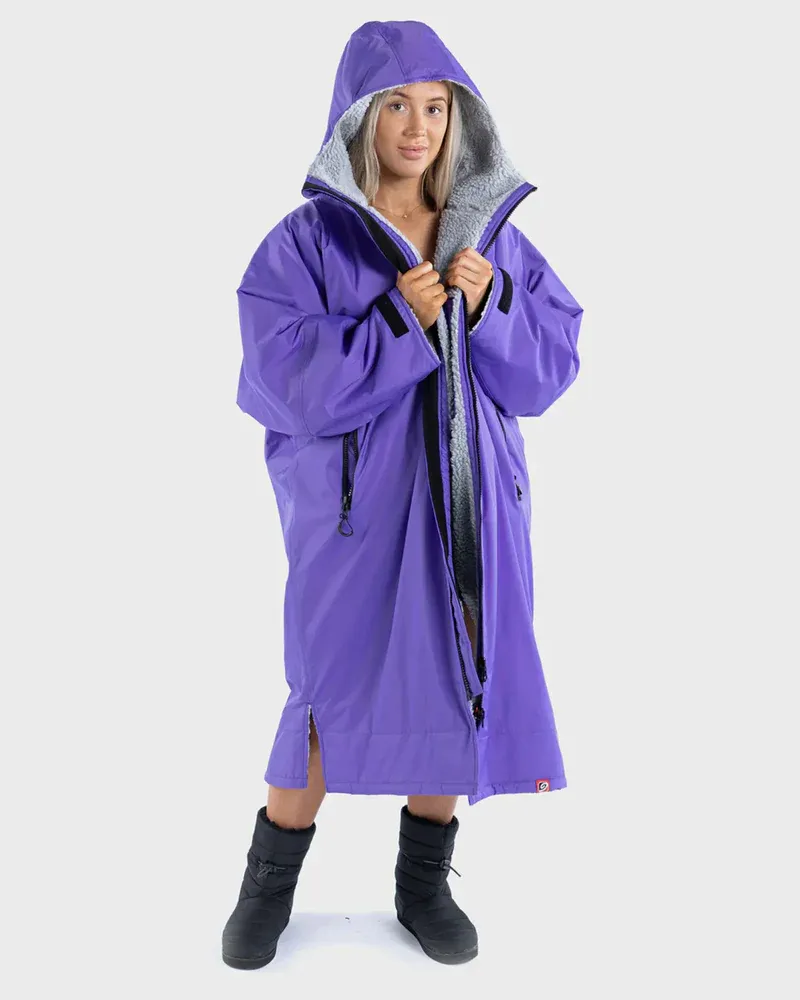 dryrobe Advance Kids Long Sleeve V3- Purple/Grey