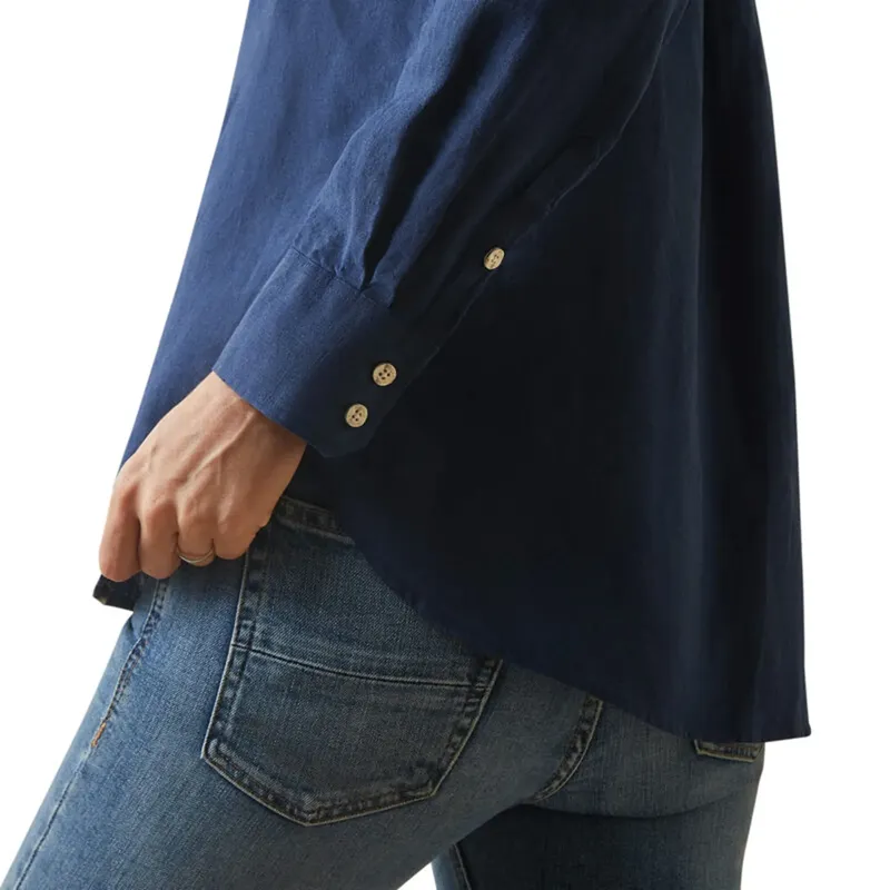 Ariat Cazadero Blouse - Navy-3