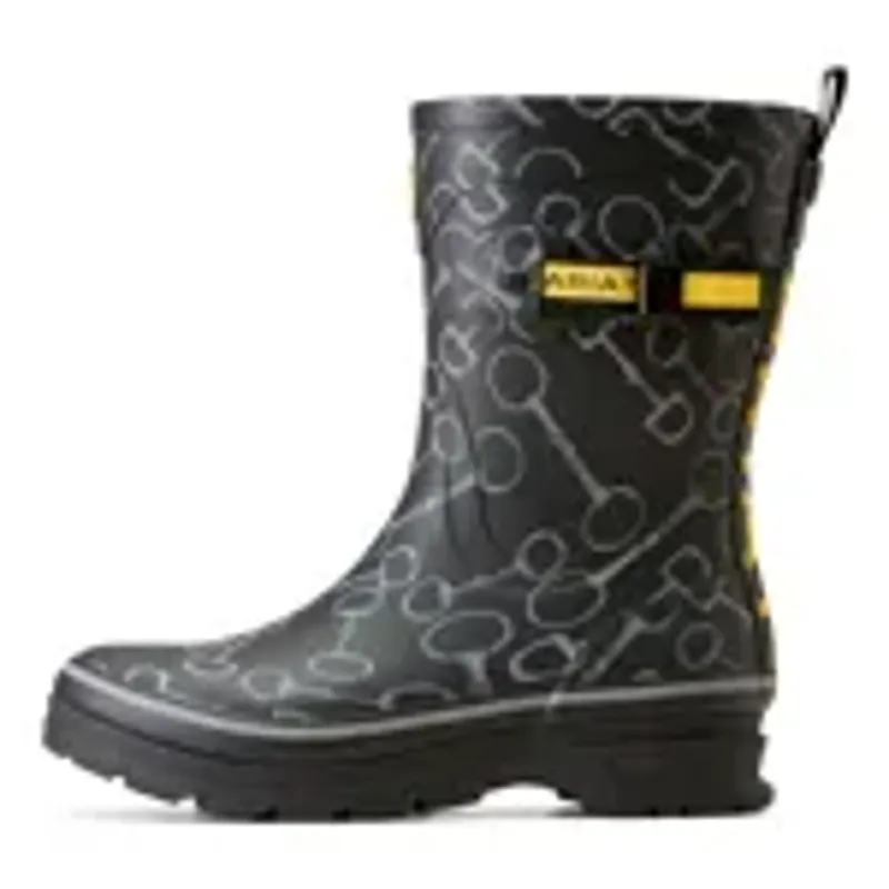 Ariat Kelmarsh Mid Rubber Boot - Black Bit Print-1