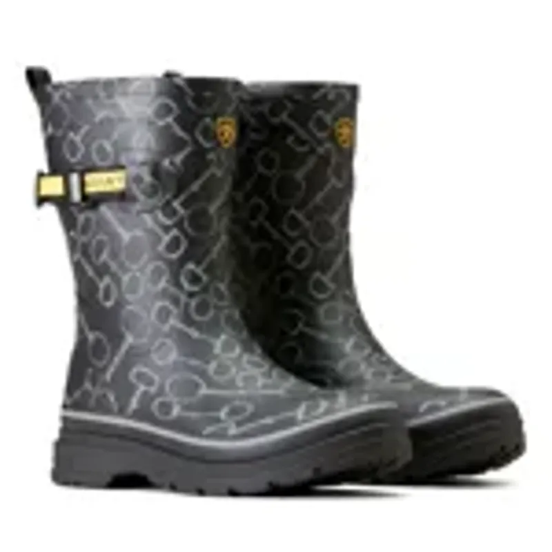Ariat Kelmarsh Mid Rubber Boot - Black Bit Print-5