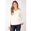 Rydale Ladies Crew Neck Cable Knit Jumper Emma - Cream