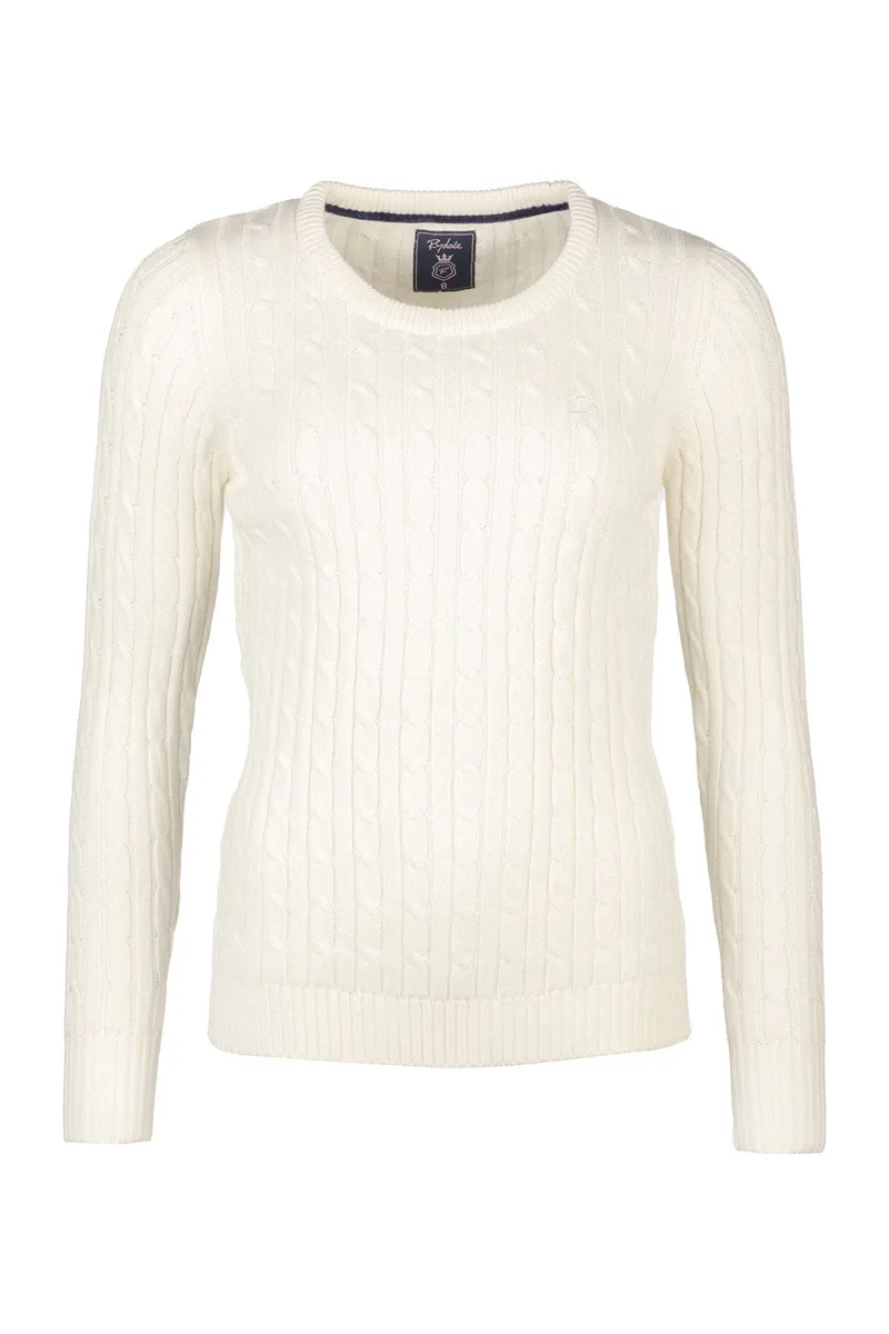 Rydale Ladies Crew Neck Cable Knit Jumper Emma - Cream-4