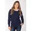 Rydale Ladies Crew Neck Cable Knit Jumper Emma - Navy