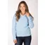 Rydale Ladies Crew Neck Cable Knit Jumper Emma - Soft Blue