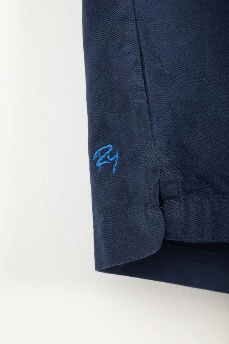 Rydale Men's Quartered Cotton Rugby Shorts - Fordon - Navy/Blue-1