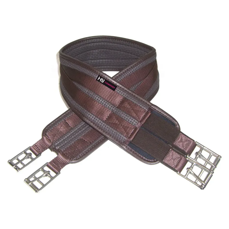 Hy Equestrian Waffle Girth Elasticated One End - Brown