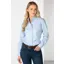 Rydale Ladies Oxford Cotton Ruffled Shirt Ivy - Blue