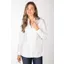 Rydale Ladies Oxford Cotton Ruffled Shirt Ivy - Ivory