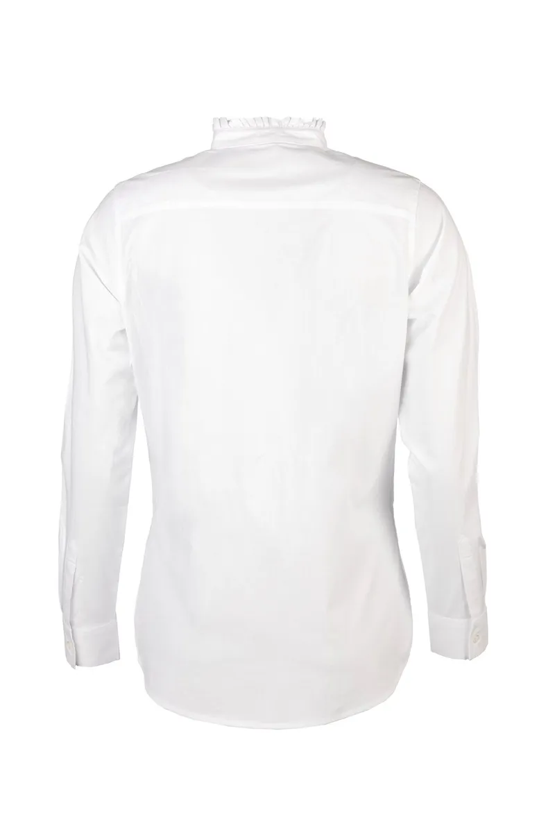 Rydale Ladies Oxford Cotton Ruffled Shirt Ivy - Ivory-5