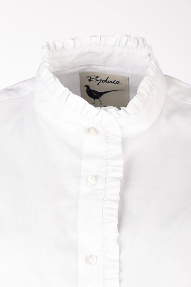 Rydale Ladies Oxford Cotton Ruffled Shirt Ivy - Ivory-6