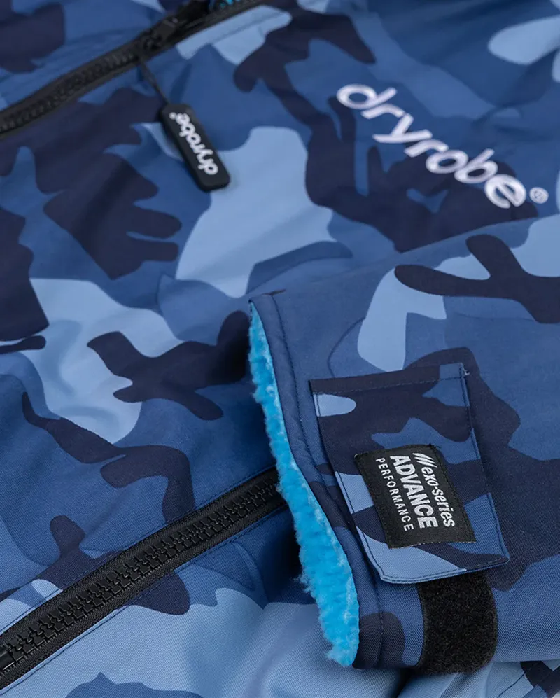 dryrobe Advance Kids Long Sleeve V3- Blue Camo/Blue-5
