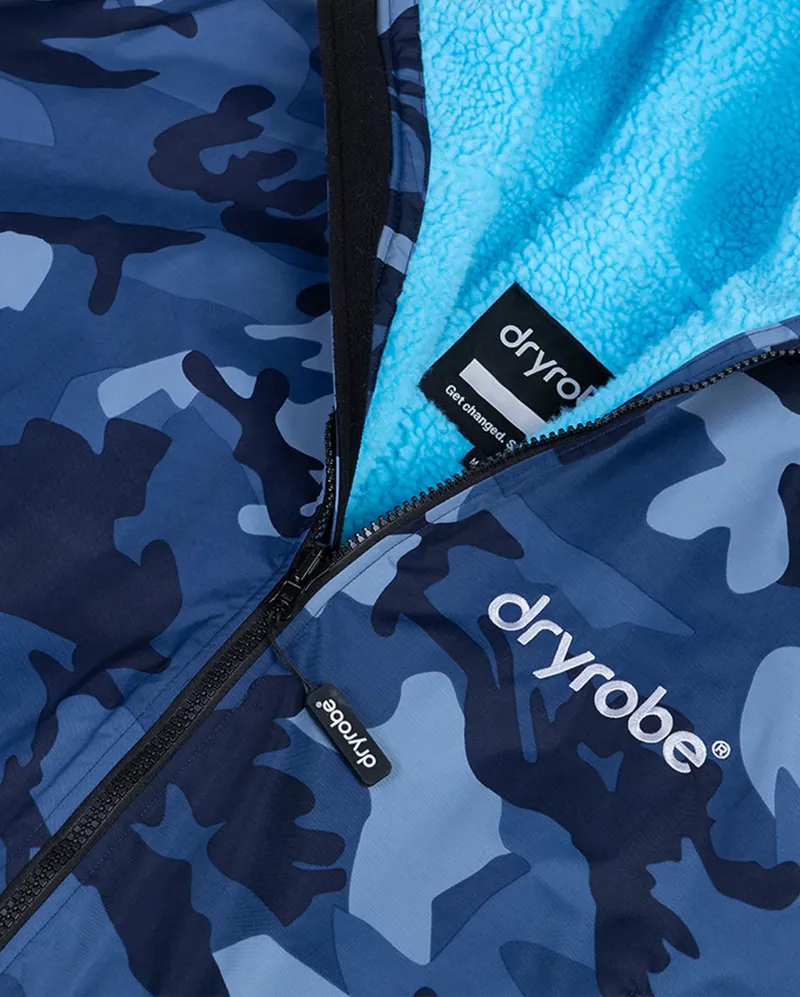 dryrobe Advance Kids Long Sleeve V3- Blue Camo/Blue-4
