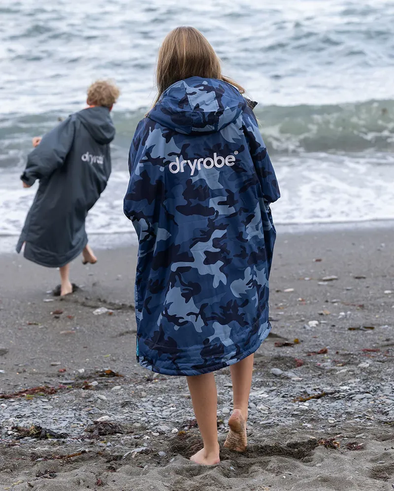 dryrobe Advance Kids Long Sleeve V3- Blue Camo/Blue-6