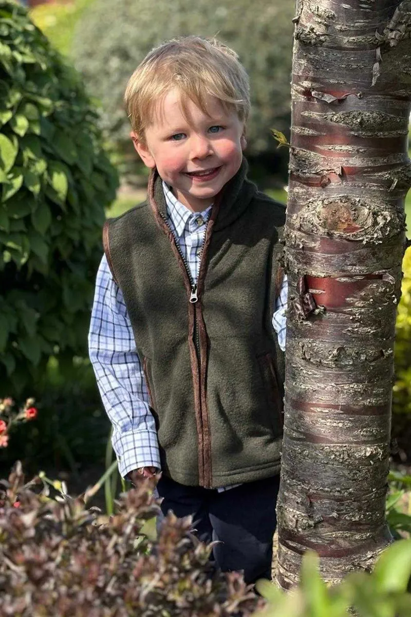 Rydale Kid's Mini Fleece Waistcoat - Huggate - Khaki-3