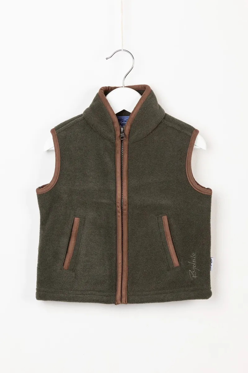 Rydale Kid's Mini Fleece Waistcoat - Huggate - Khaki