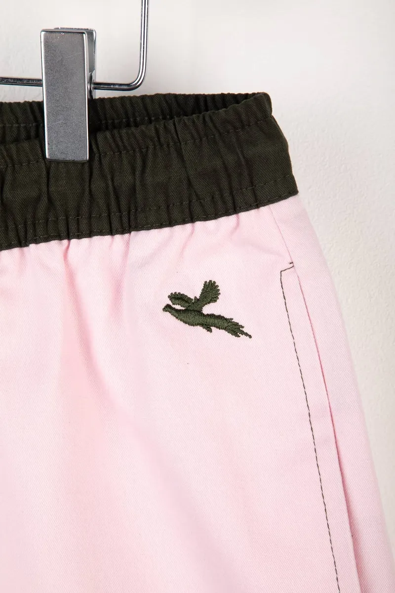 Rydale Ladies Kirby Quartered Cotton Rugby Shorts - Olive/Sorbet-7