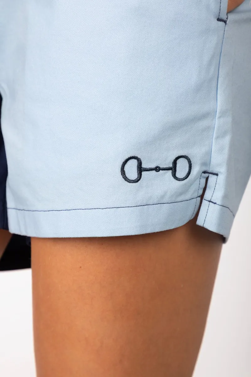 Rydale Ladies Snaffle Cotton Shorts - Kirby - Navy/Soft Blue-8