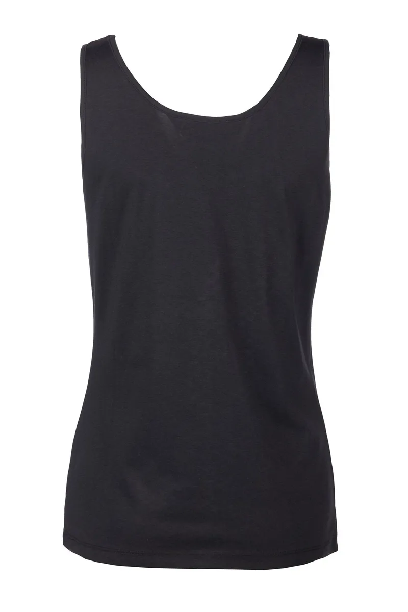 Rydale Ladies Cow Pattern Vest Top - Byland - Black-5