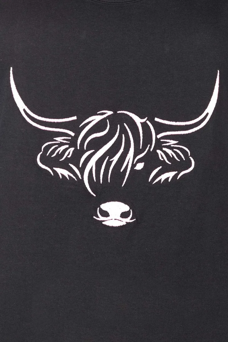 Rydale Ladies Cow Pattern Vest Top - Byland - Black-6