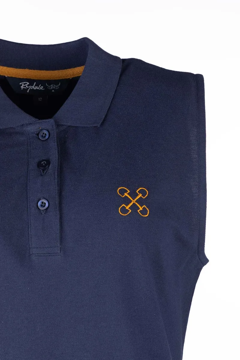 Rydale Ladies Sleeveless Polo Shirt - Kirby - Navy-2