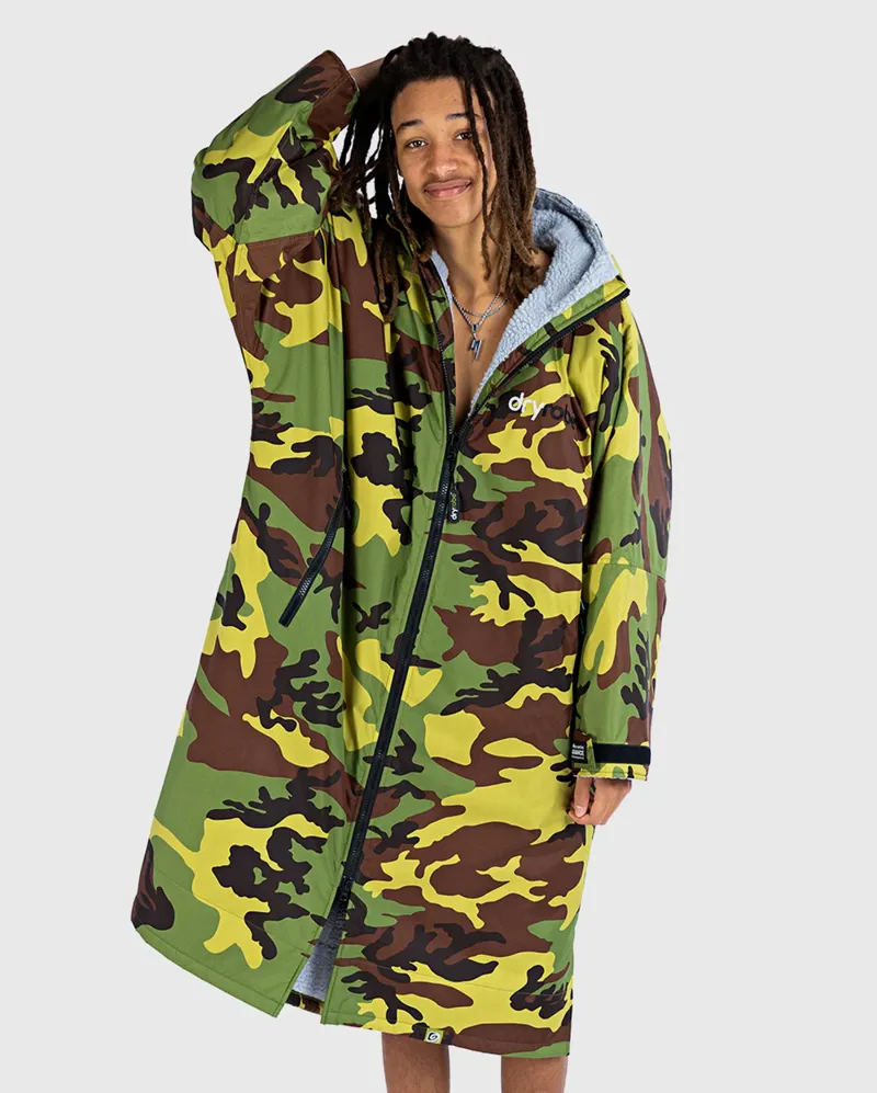 dryrobe Advance Adult Long Sleeve V3- Camo/Grey-5