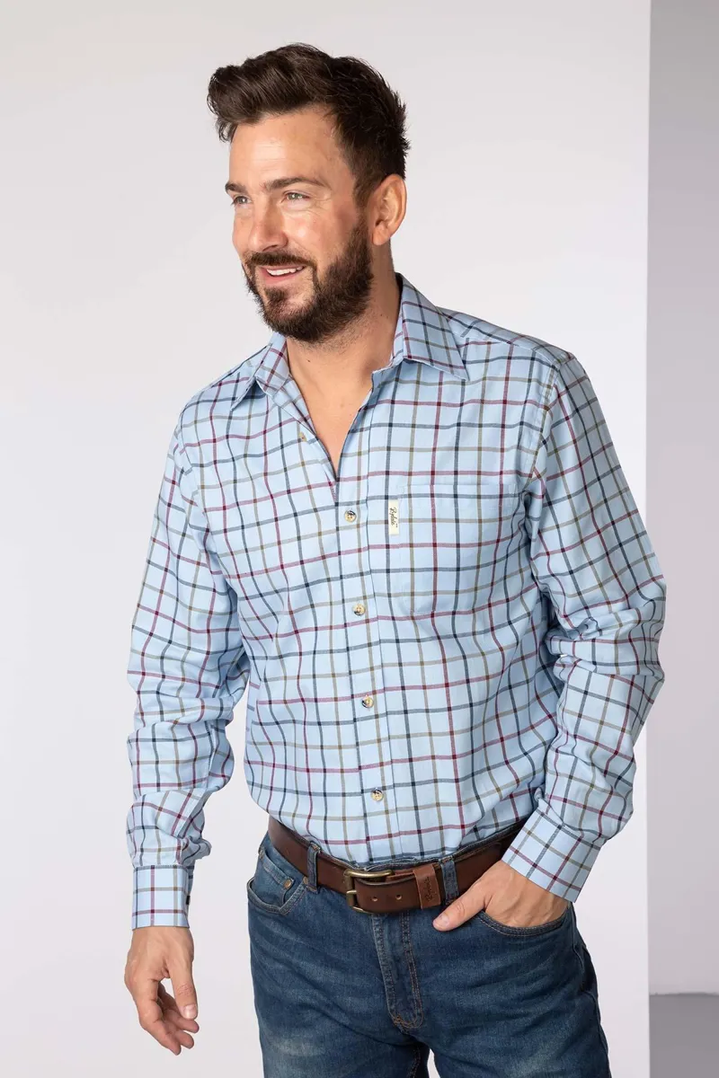 Rydale Men's Country Checked Shirt - Ebberston - Blue