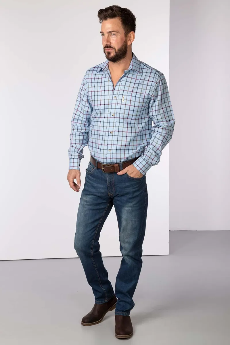 Rydale Men's Country Checked Shirt - Ebberston - Blue-2