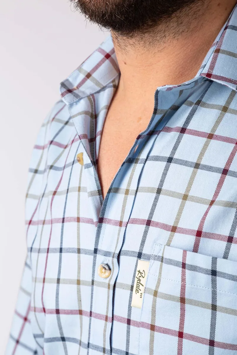 Rydale Men's Country Checked Shirt - Ebberston - Blue-3